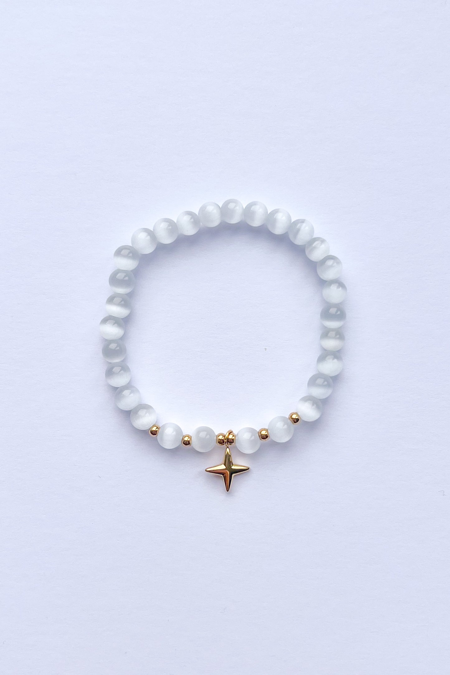 Opalite Bead Elastic Bracelet