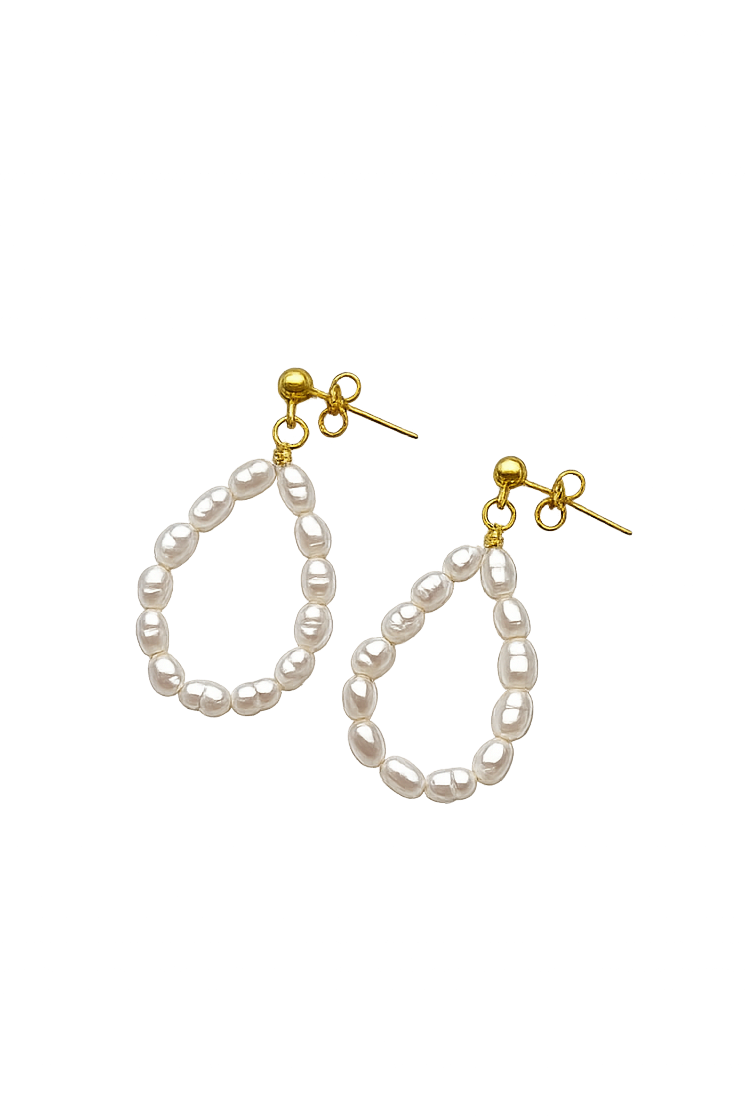 Freshwater Pearl Bead Earrings