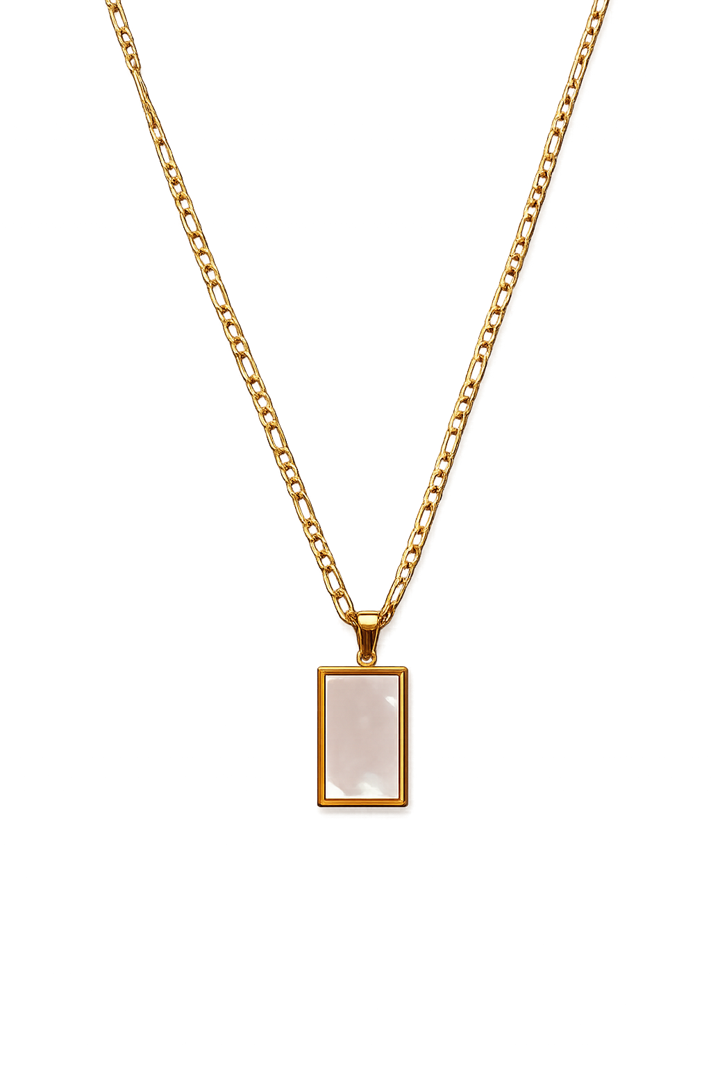 Rectangle Pearly Necklace