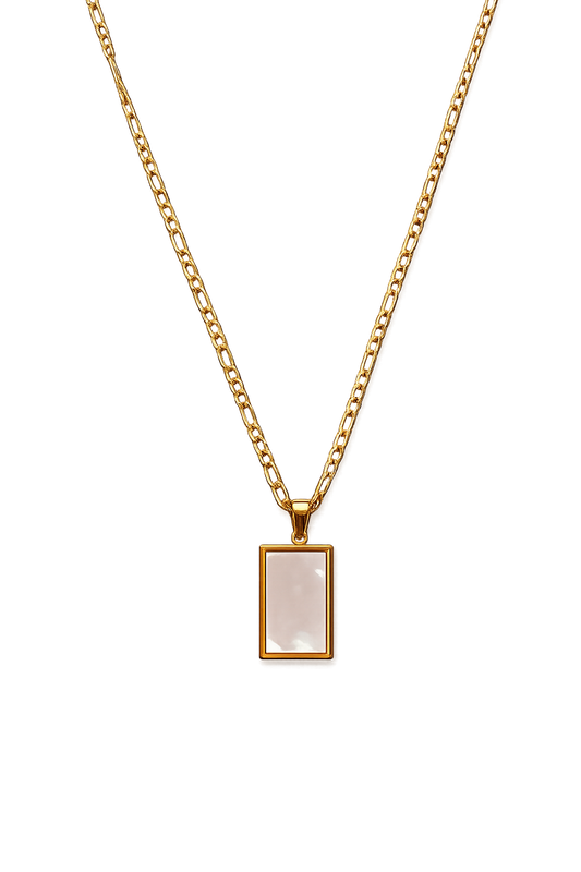 Rectangle Pearly Necklace