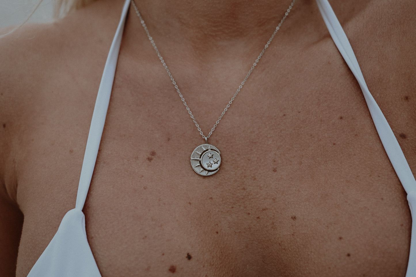 Moon and Star Necklace