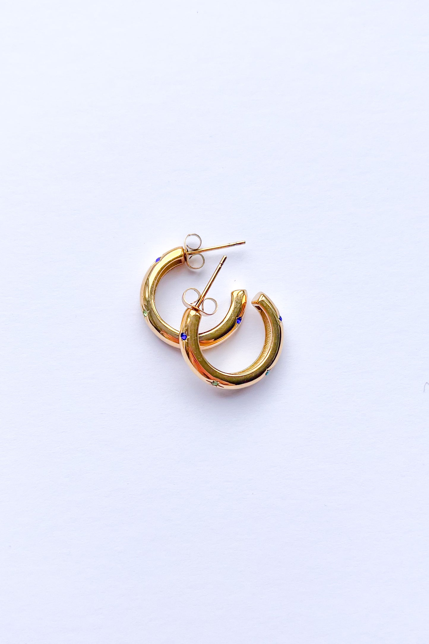 Gem Hoop Earrings
