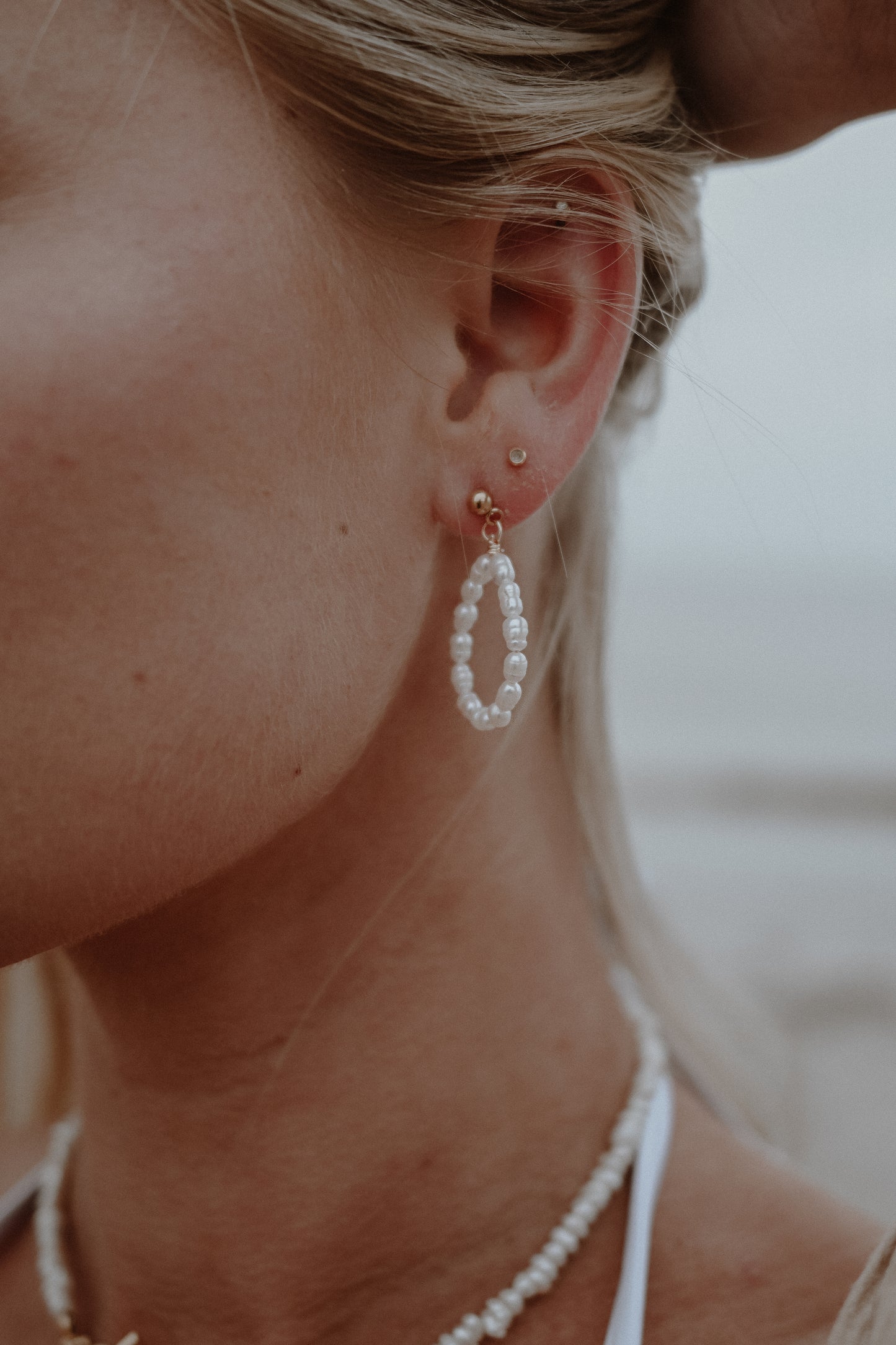 Freshwater Pearl Bead Earrings