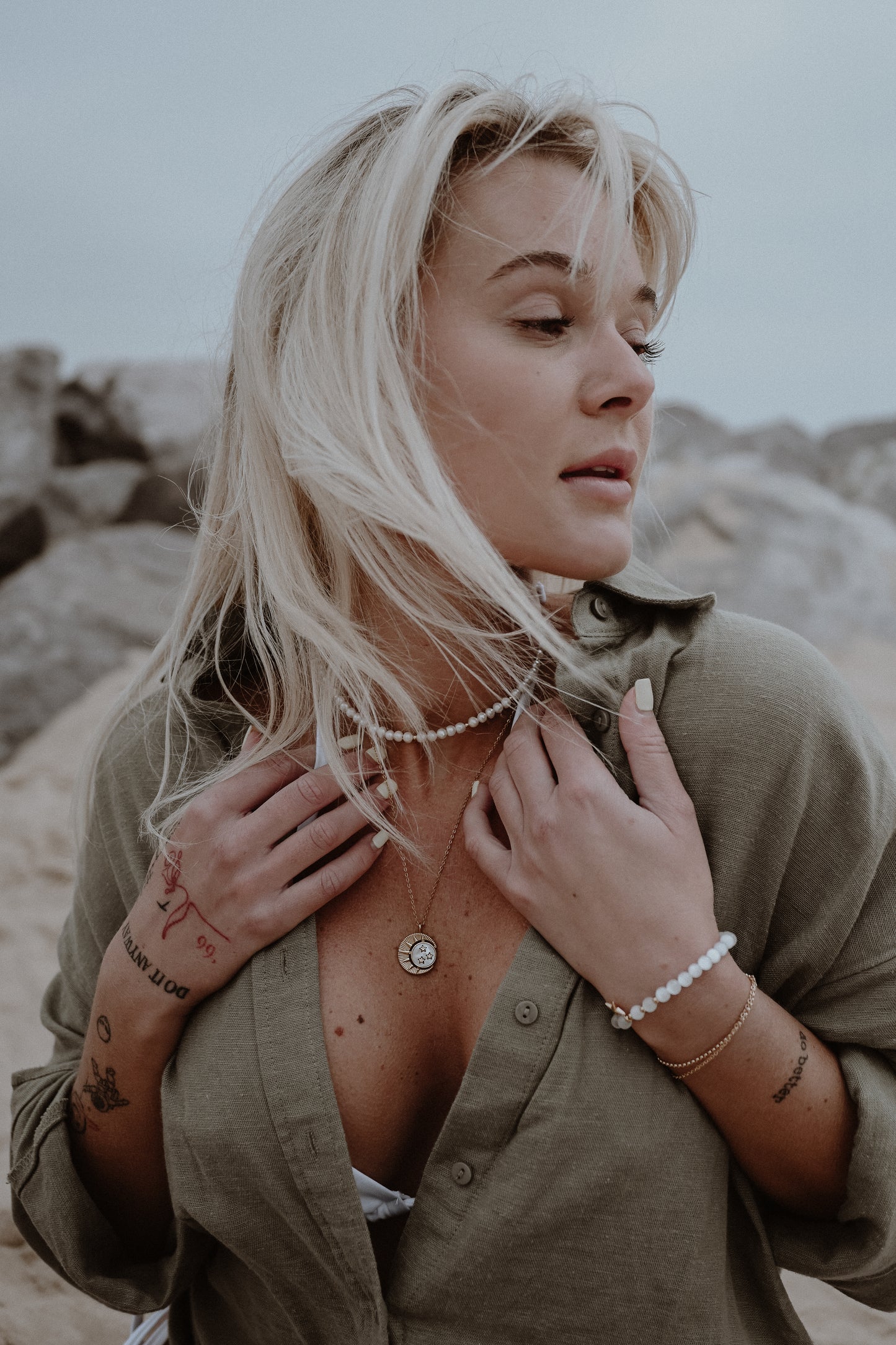 Moon and Stars Necklace