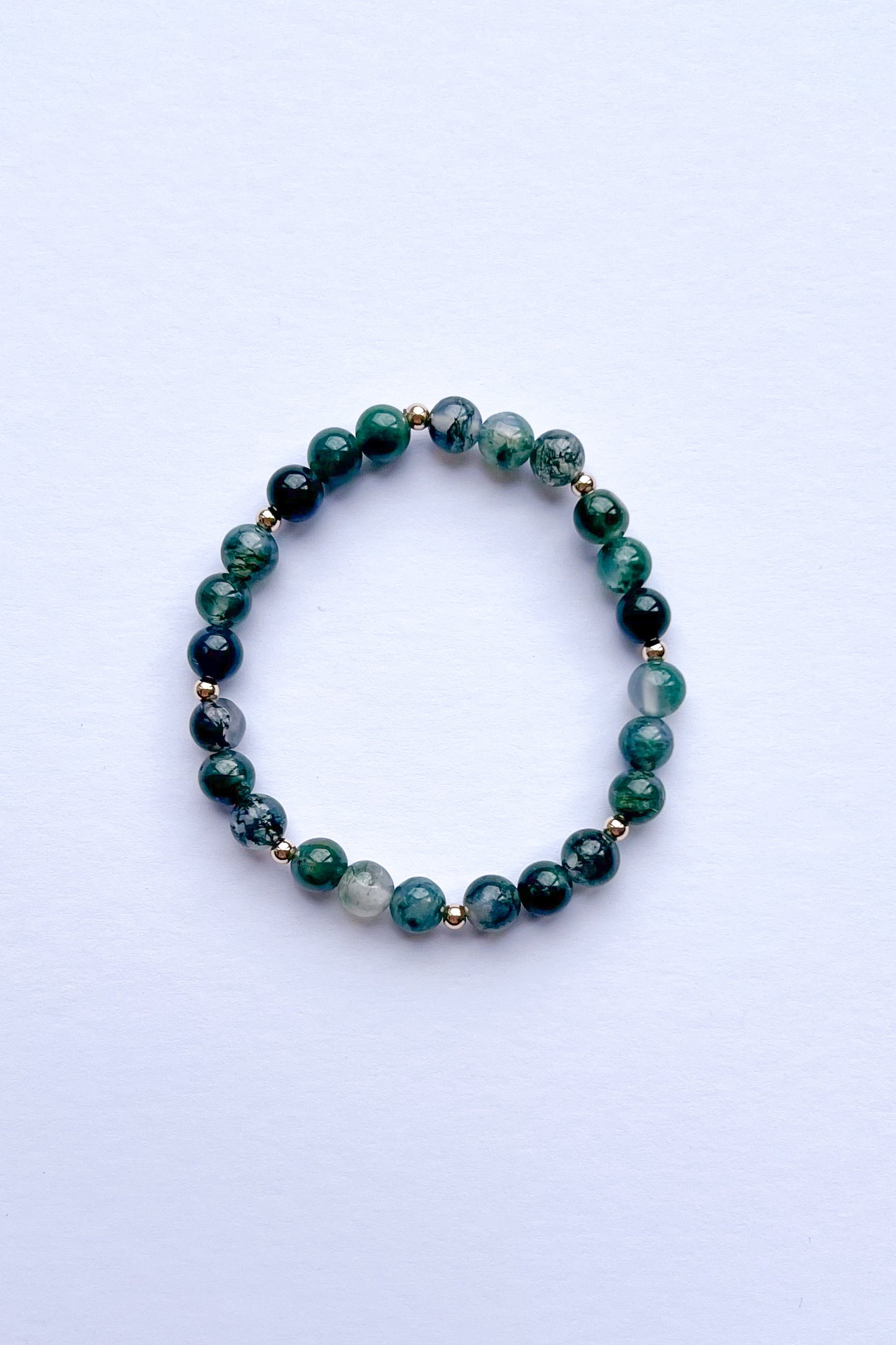 Natural Moss Agate Bracelet