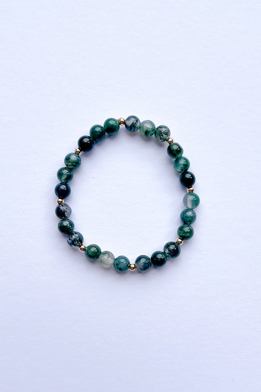 Natural Moss Agate Bracelet