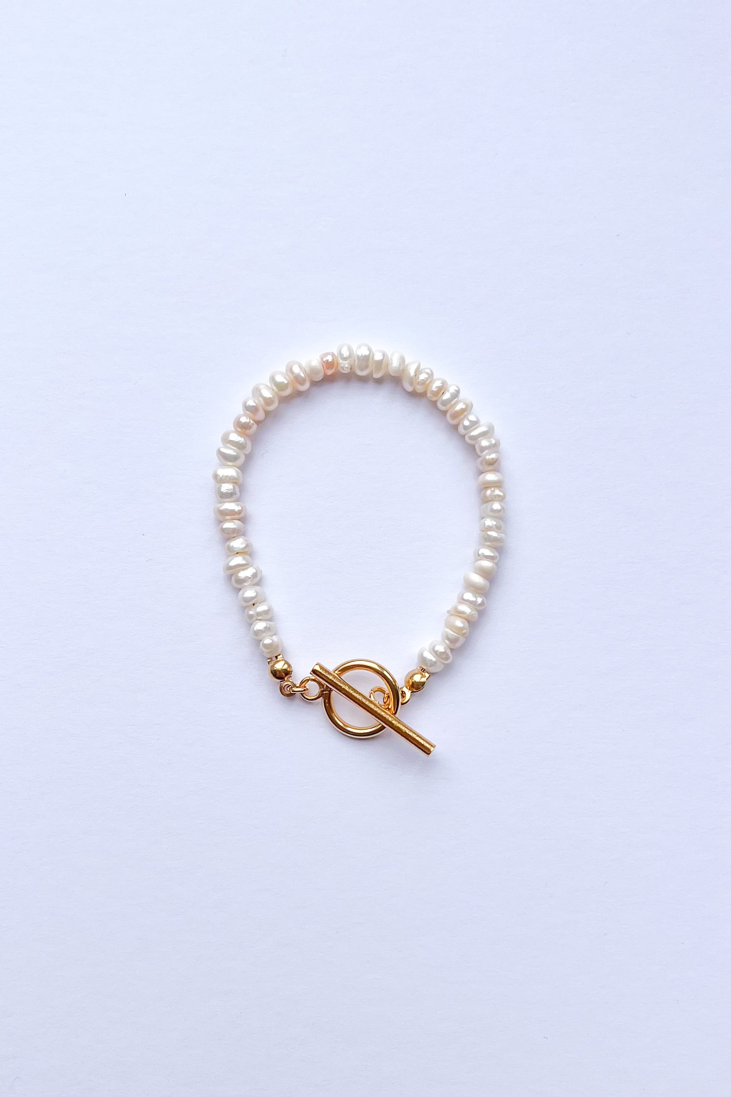 Toggle Clasp Freshwater Pearl Bracelet