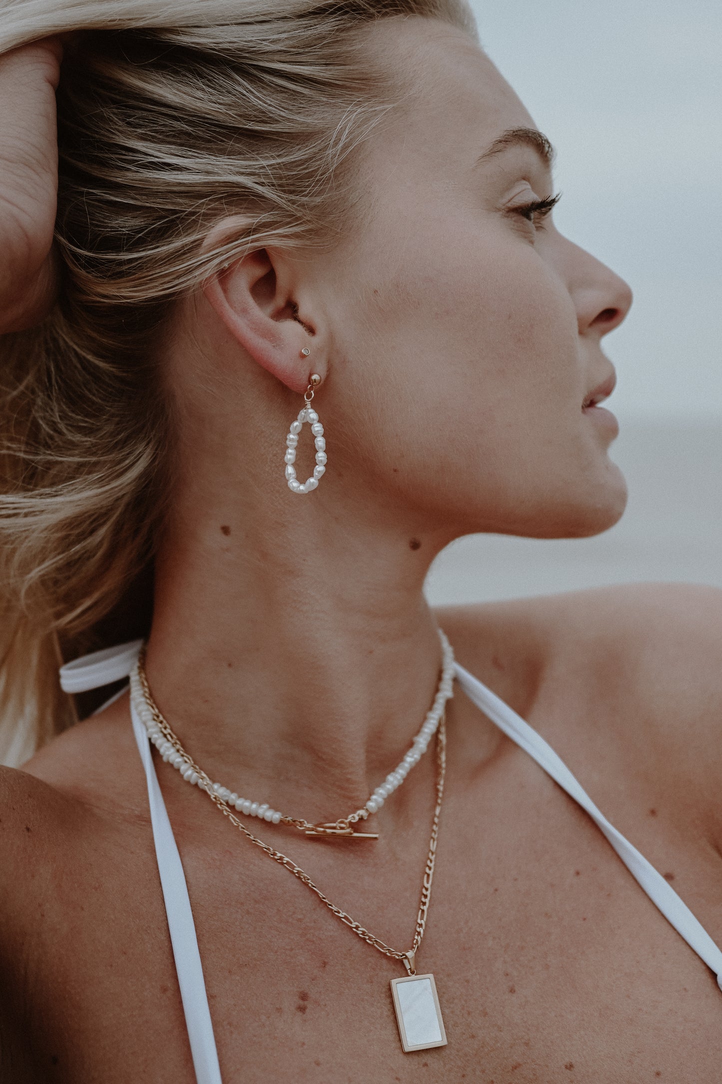 Freshwater Pearl Bead Earrings